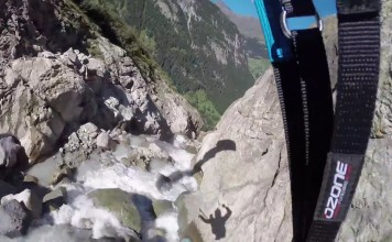 Parece peligroso esto de bajar por el glaciar haciendo toneles…