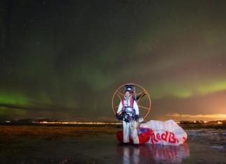 Video: Horacio Llorens volando entre auroras boreales