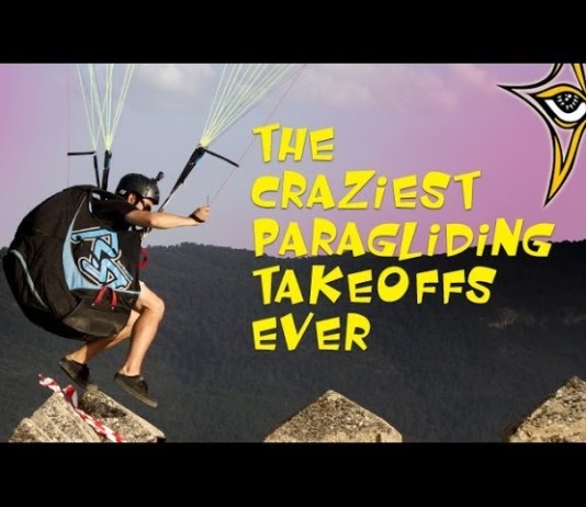 Los despegues de parapente más locos Los despegues de parapente más locos