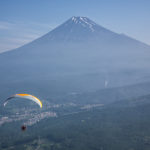 Paramotor over Mount Fuji. Photo: Naohiro Yamamoto