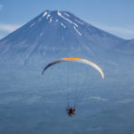 Paramotor over Mount Fuji. Photo: Naohiro Yamamoto