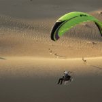 Tony Gibson flying Niviuk Dobermann in the desert in Dubai