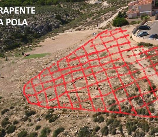 Construcción de muro amenaza el parapente en Santa Pola, España Despegue Santa Pola
