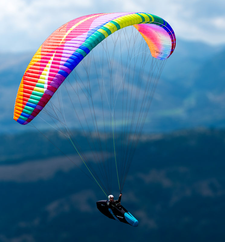 Cure 2 paraglider de BGD, an EN C with superior performance and comfortable in flight.