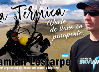 La Térmica 12 Damian Lestarpe, vuelo de llano en parapente.