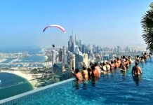 Con despegue en edificio de 77 plantas arrancó Campeonato Internacional de Hike & Fly en Dubai Primera manga del UAE Hike and Fly, en plena ciudad de Dubái