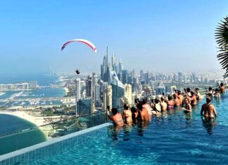 Con despegue en edificio de 77 plantas arrancó Campeonato Internacional de Hike & Fly en Dubai Primera manga del UAE Hike and Fly, en plena ciudad de Dubái