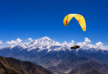 Antoine Girard 400 km de tringulo FAI en Pakistán, nuevo hito en la historia del parapente.