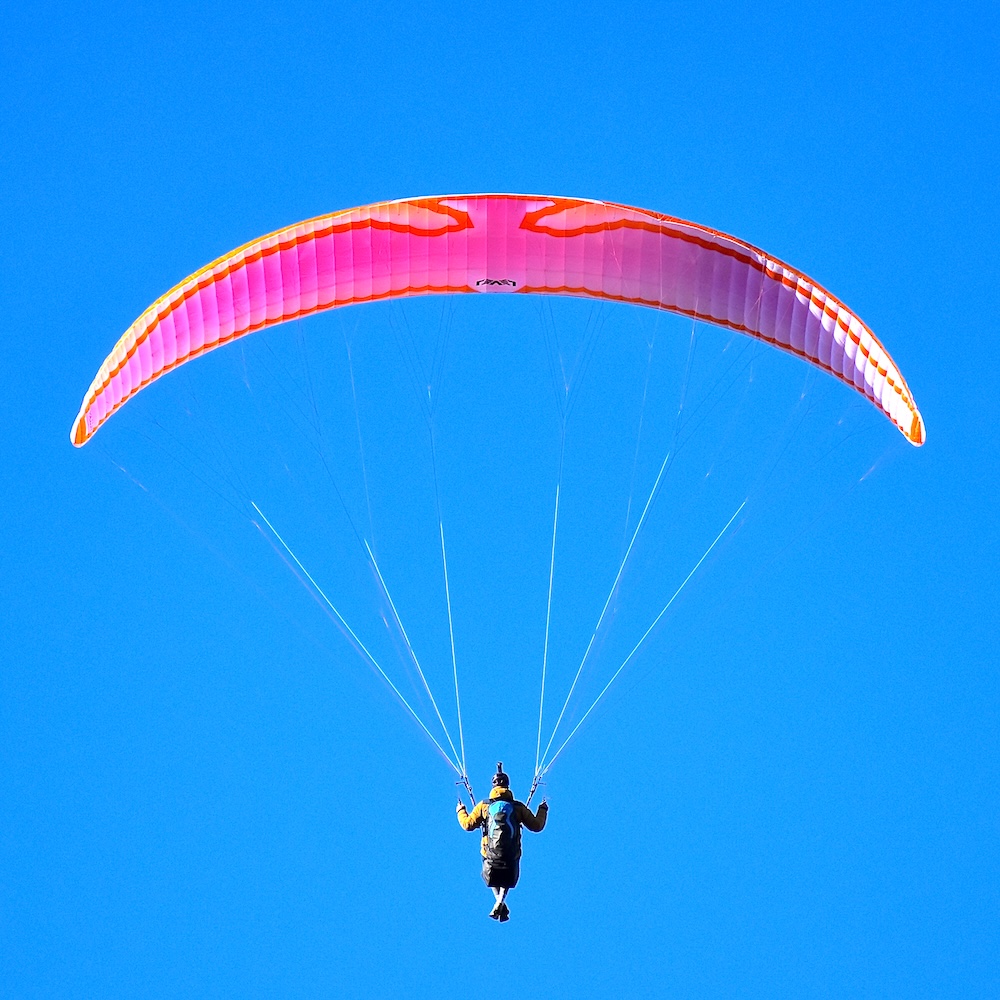 Level Wings Falcon: así es su vela EN B de 2,5 líneas para dar el salto al cross-country 2 Vista frontal de la Level Wings Falcon con su suspentaje de 2,5 líneas